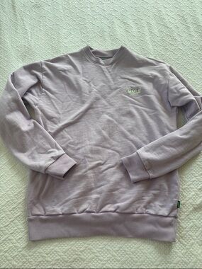 Golf Wang Lavender Crewneck with Green 'GOLF' Embroidery